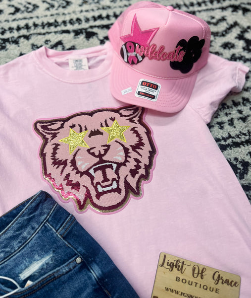 Pink Wildcats Patch Tee