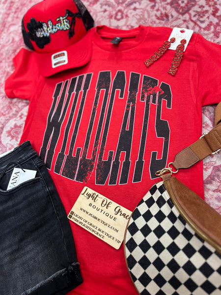 Distressed Wildcats Tee