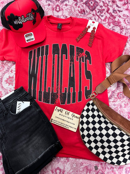 Distressed Wildcats Tee