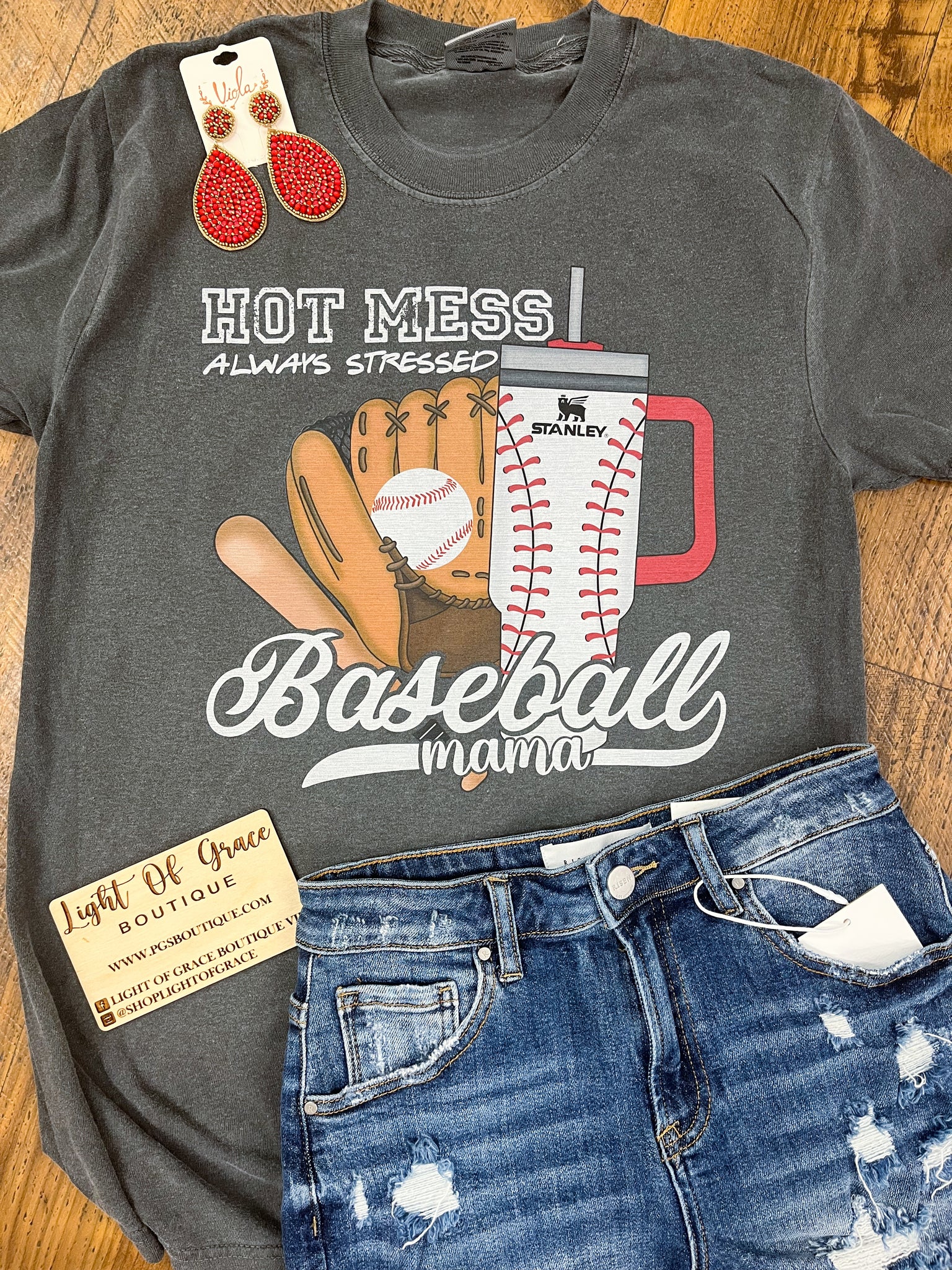 Hot Mess Baseball Mama Tee