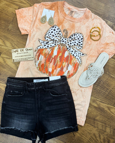 Bow Pumpkin Color Blast Tee