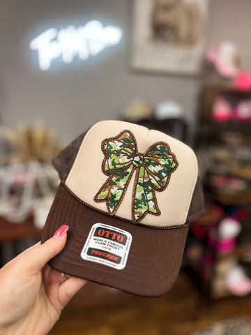 Camo Bow Trucker Hat