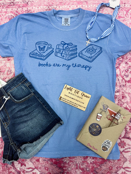 Books are my Therapy tee