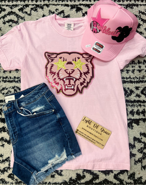 Pink Wildcats Patch Tee