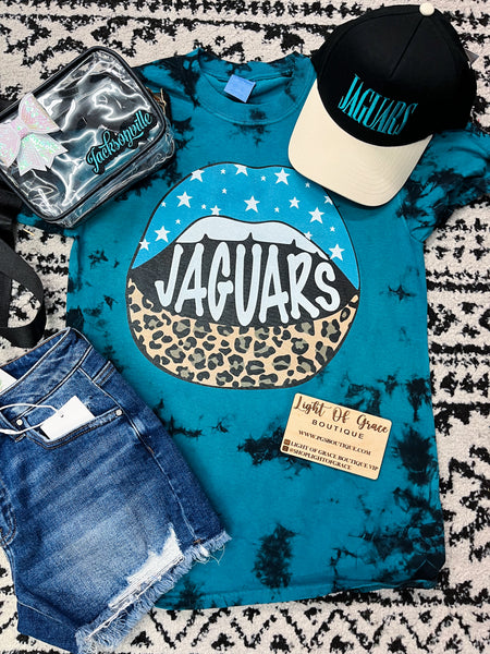 Jaguars Lips Tie Dye Tee
