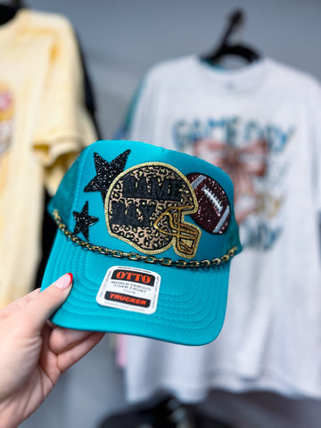 Teal Game Day Trucker Hat