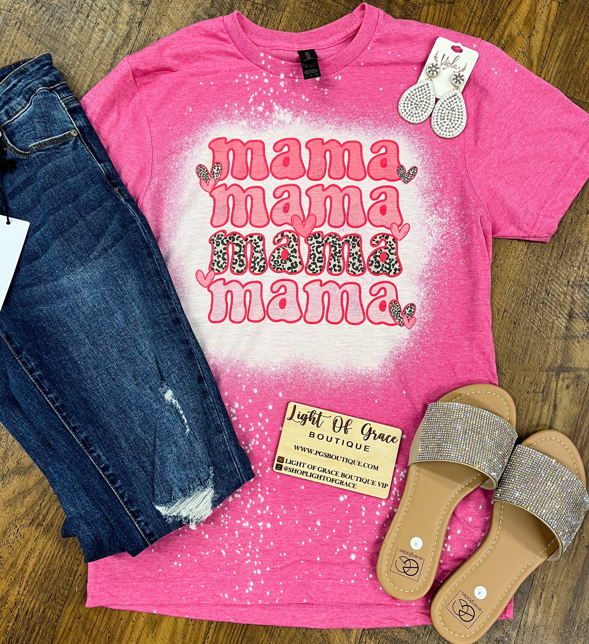 Mama Valentines Bleached Tee