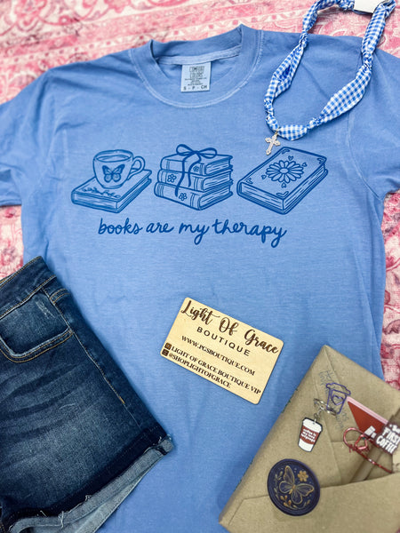 Books are my Therapy tee