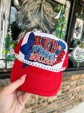 Red, White, & Boujee Trucker Hat