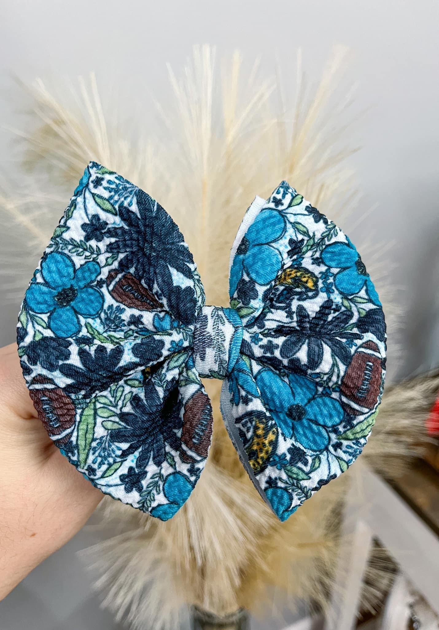 Floral Jaguars Bow