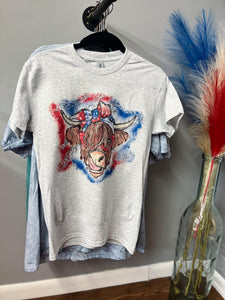 Patriotic Sparkle Highland Tee