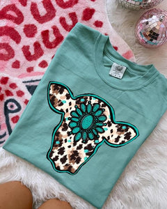 Concho Leopard Cowhead Tee