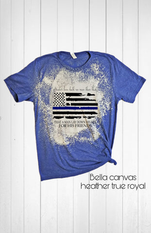 Thin Blue Line Bleached Tee