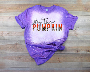 Hey There Pumpkin Ombre Bleached Tee