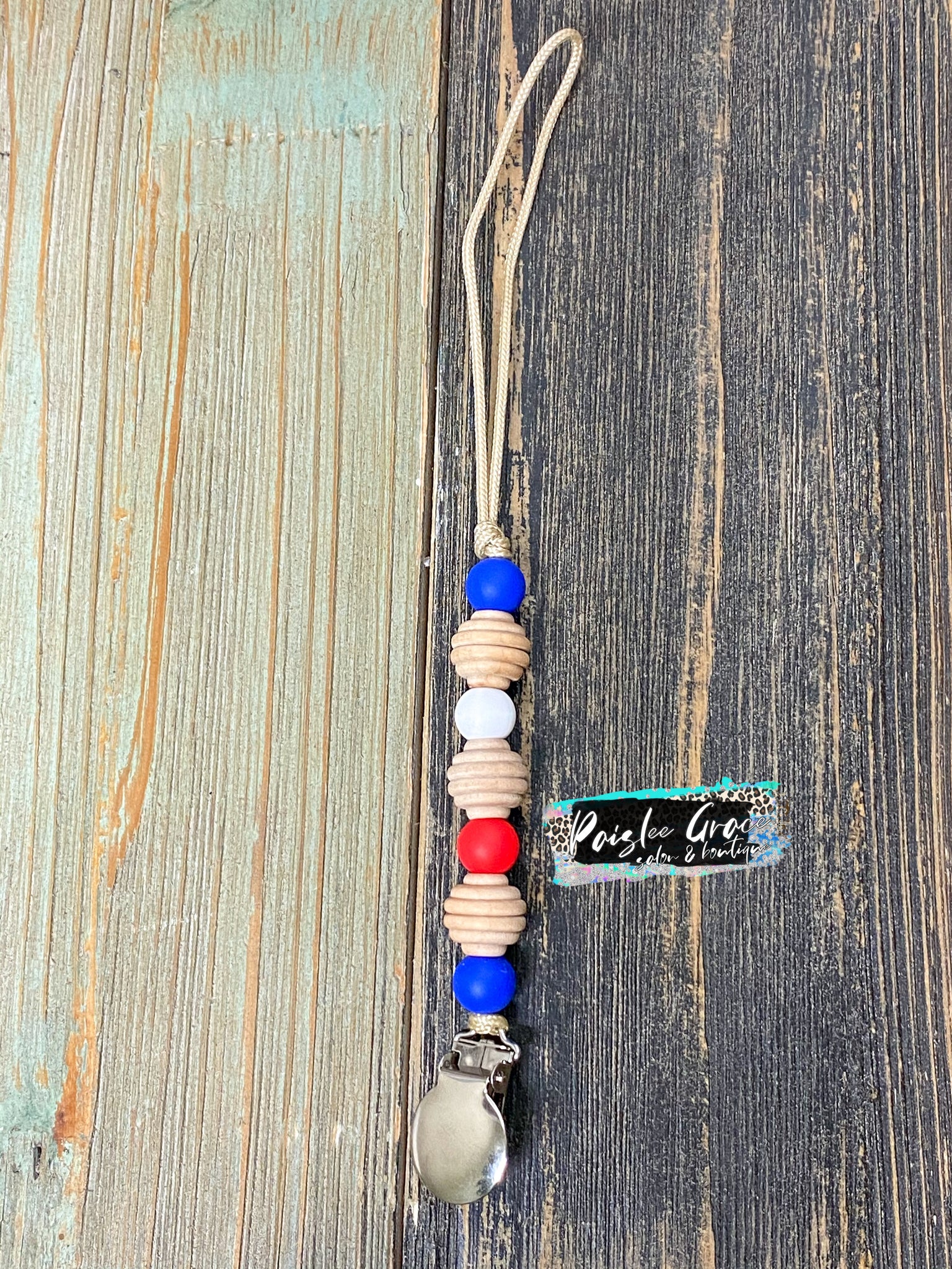 Patriotic PGB Pacifier Clip