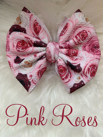 Pink Roses Bow