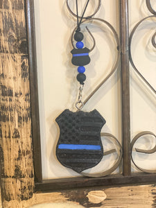 Thin Blue Line Badge Freshie HANGER