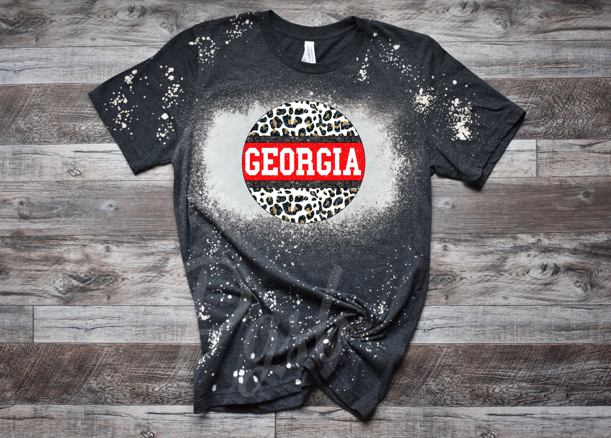 Leopard Circle Georgia Bleached Tee