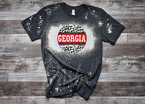 Leopard Circle Georgia Bleached Tee