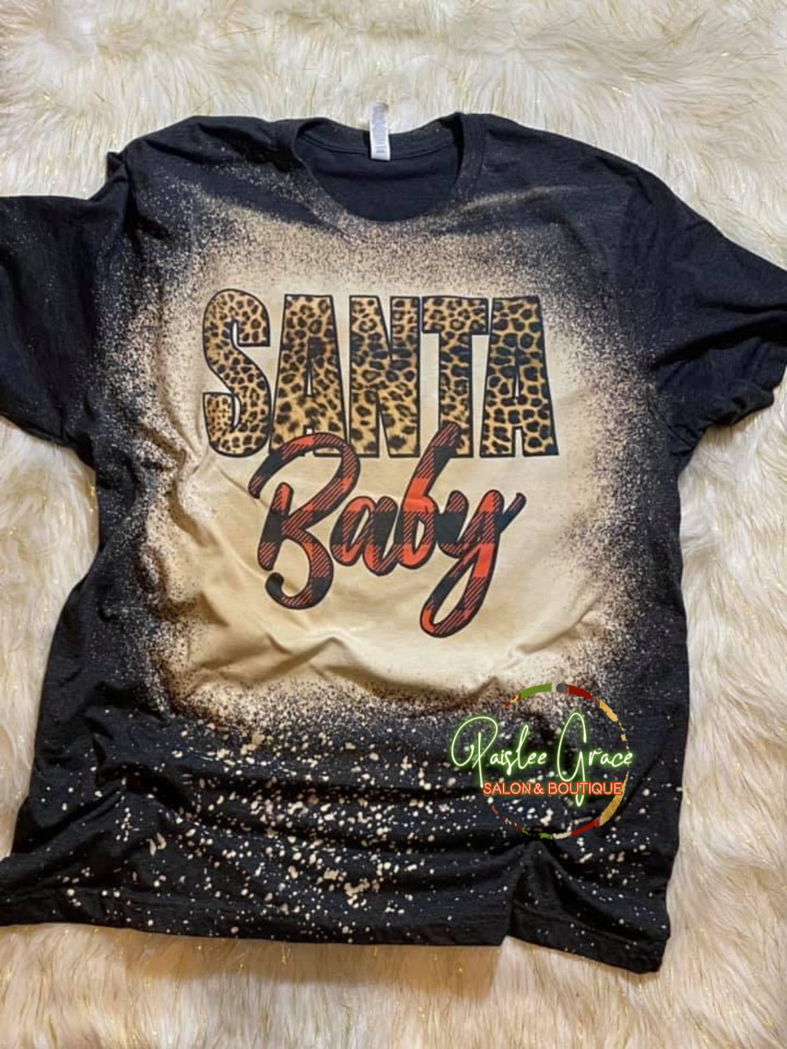 Santa Baby Bleached Tee