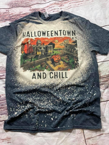 Halloweentown & Chill Bleached Tee