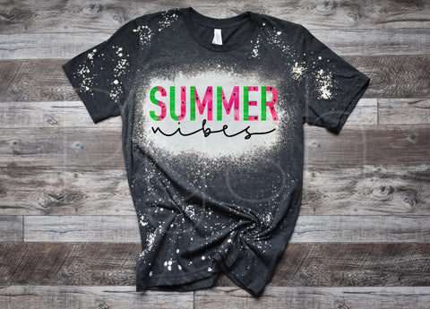 Summer Vibes Bleached Tee