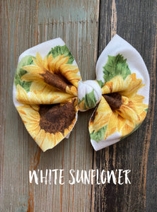 White Sunflower Bow