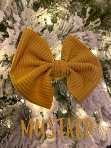 Ribbed Mustard Bow