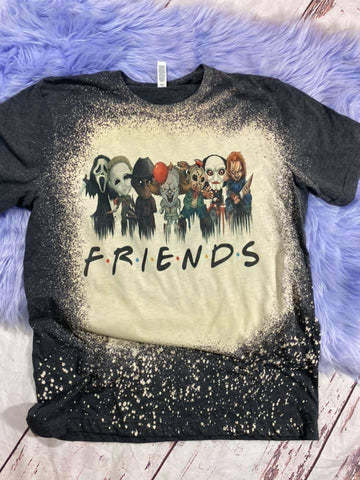 Horror Friends Bleached Tee