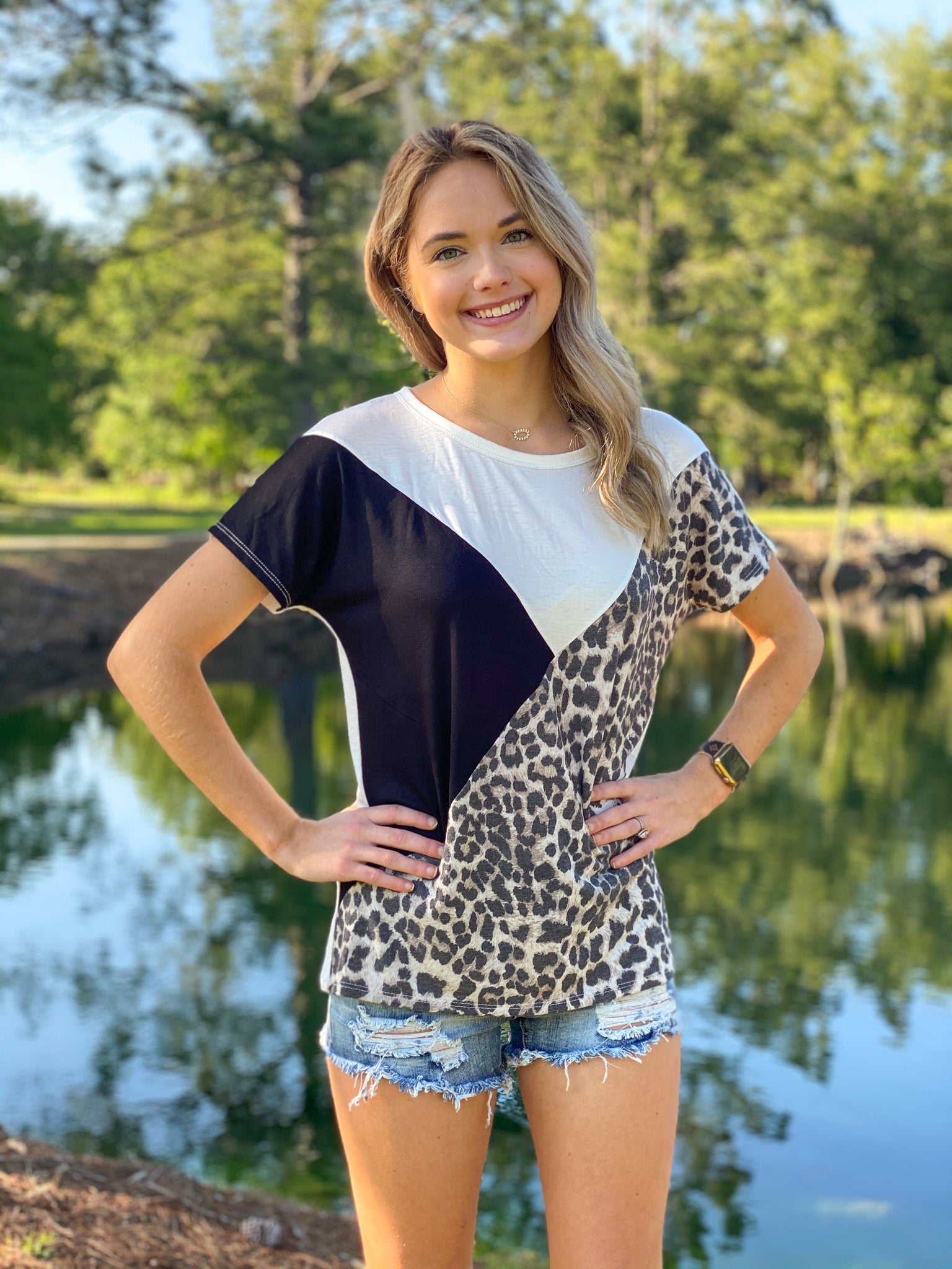 Ivory Leopard Top