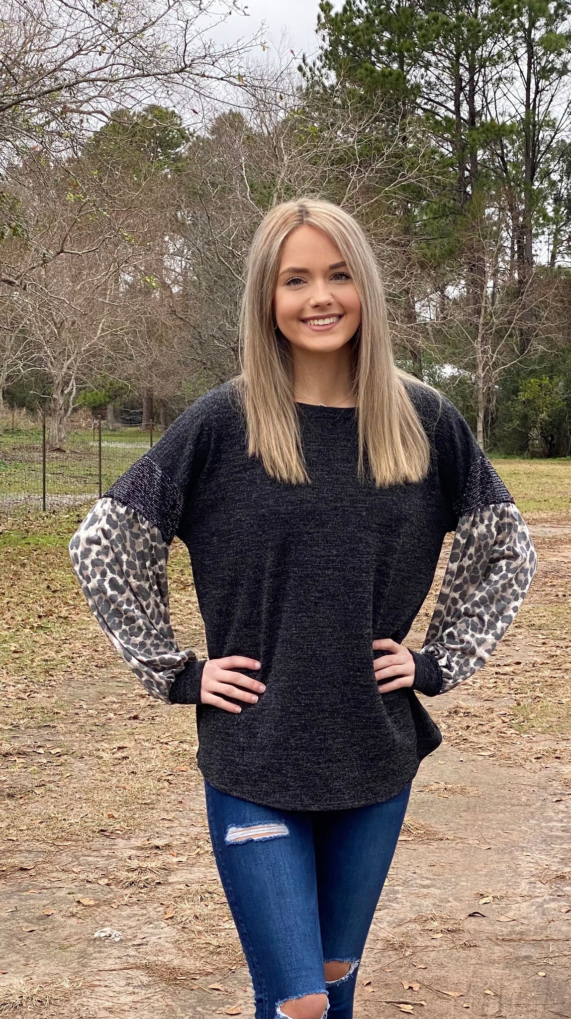 Leopard Sequin Sweater