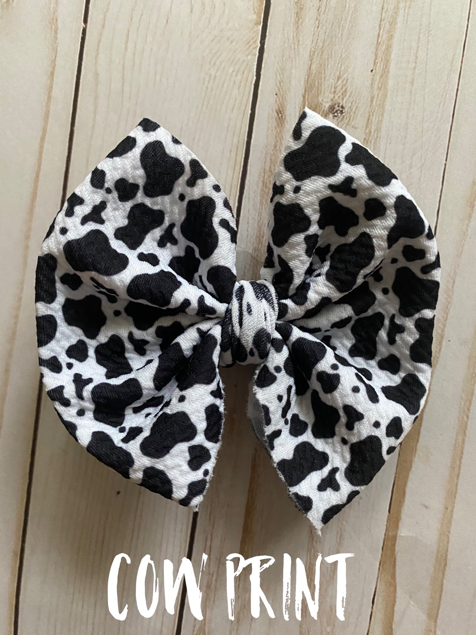 Cow Print Bow