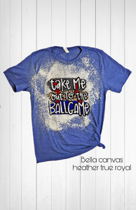 Take Me Out to The Ballgame Bleached Tee