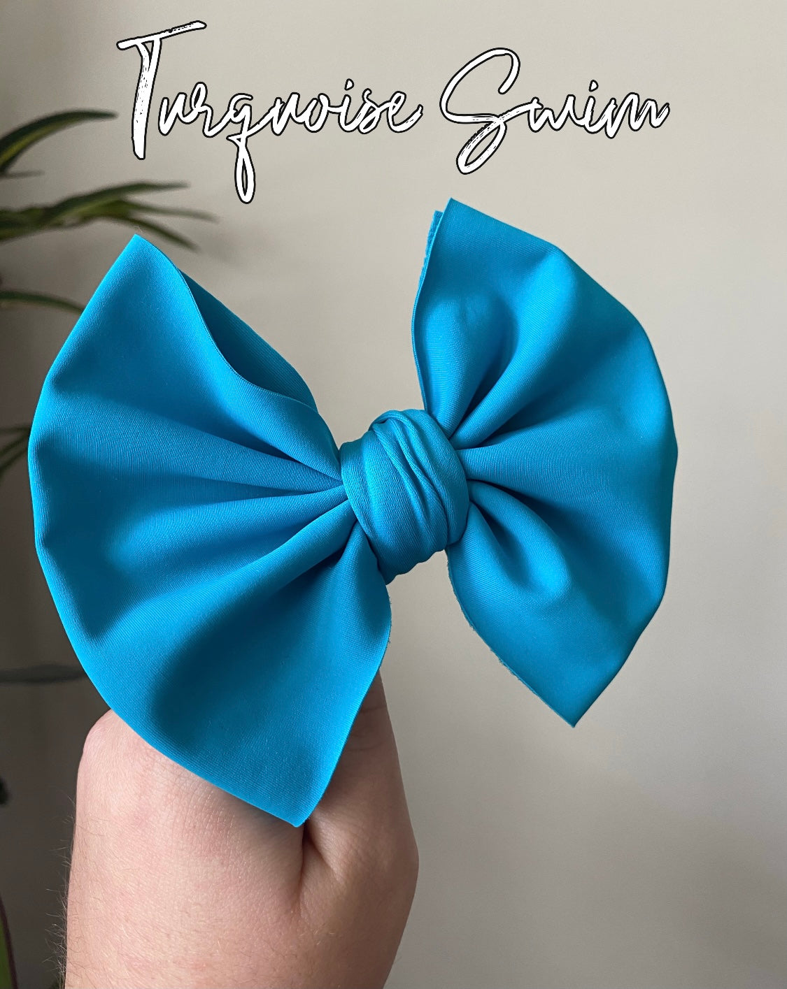 Turquoise Swim Bow