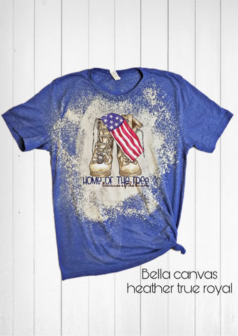 Home of The Free Bleached Tee