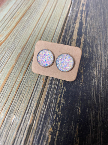 Iridescent Druzy Studs