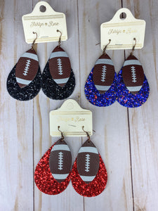 Football Glitter Earrings