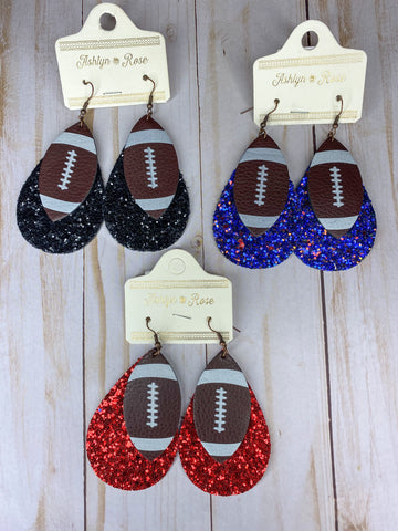 Football Glitter Earrings