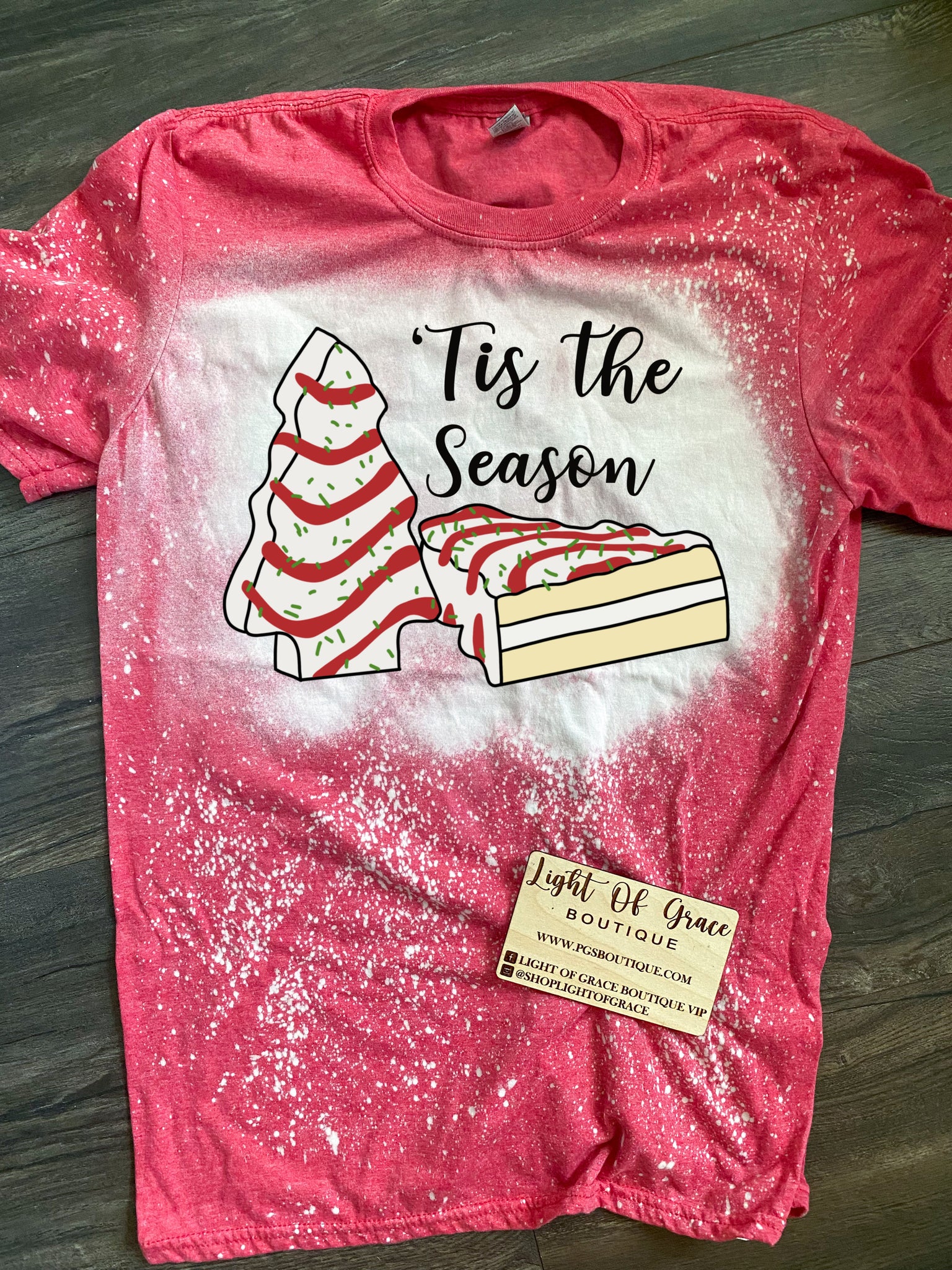 ‘Tis The Season Bleached Tee