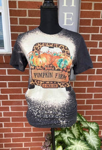 Pumpkin Farm Truck Bleached Tee