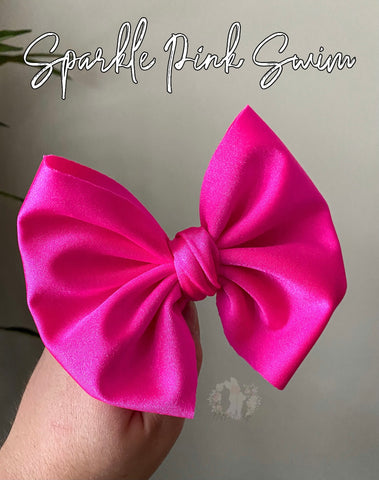 Sparkle Pink SWIM Bow