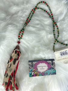 Leopard Christmas Necklace