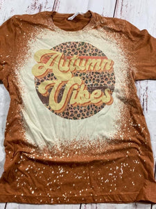 Autumn Vibes Bleached Tee