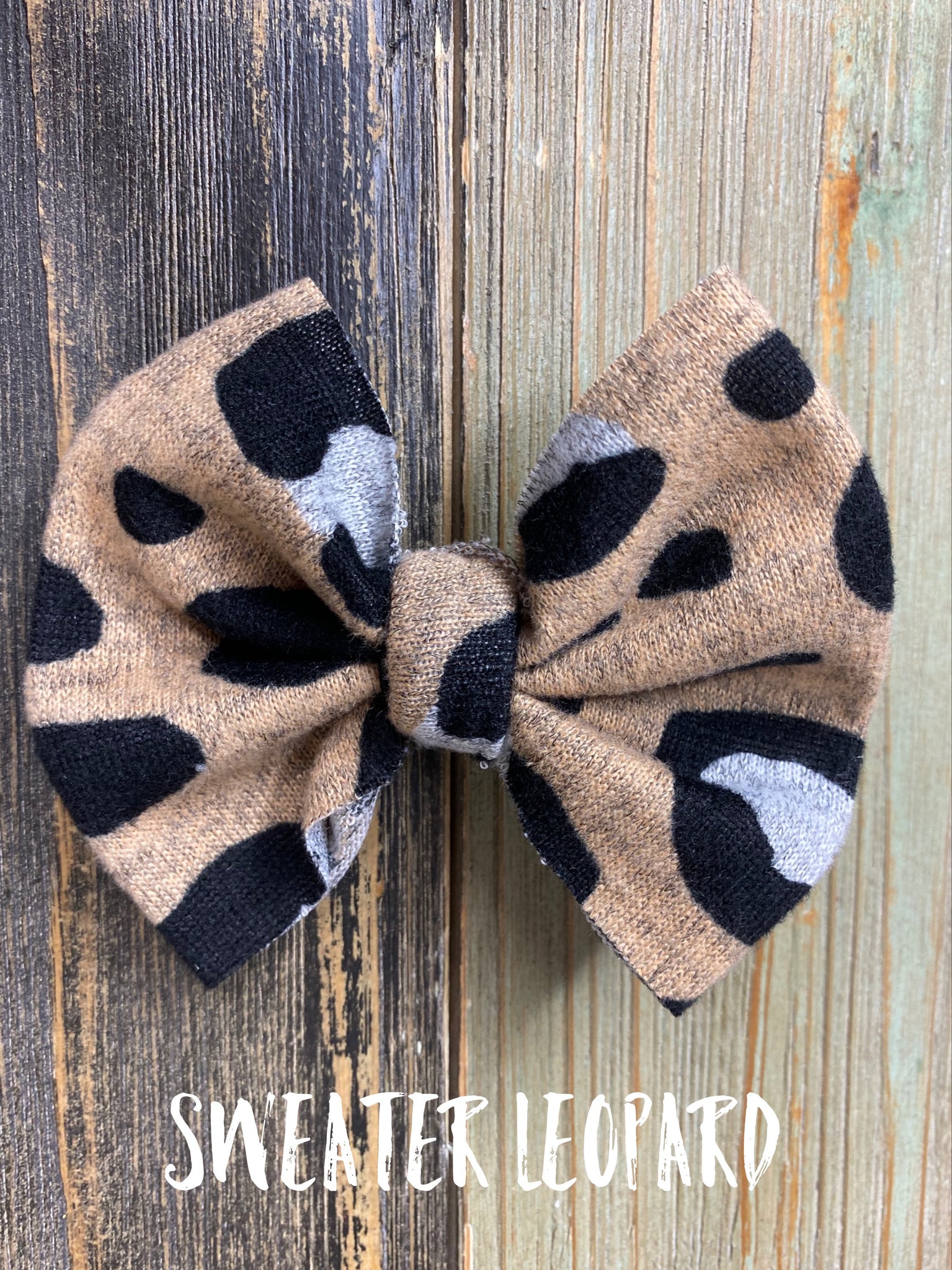 Sweater Leopard Bow