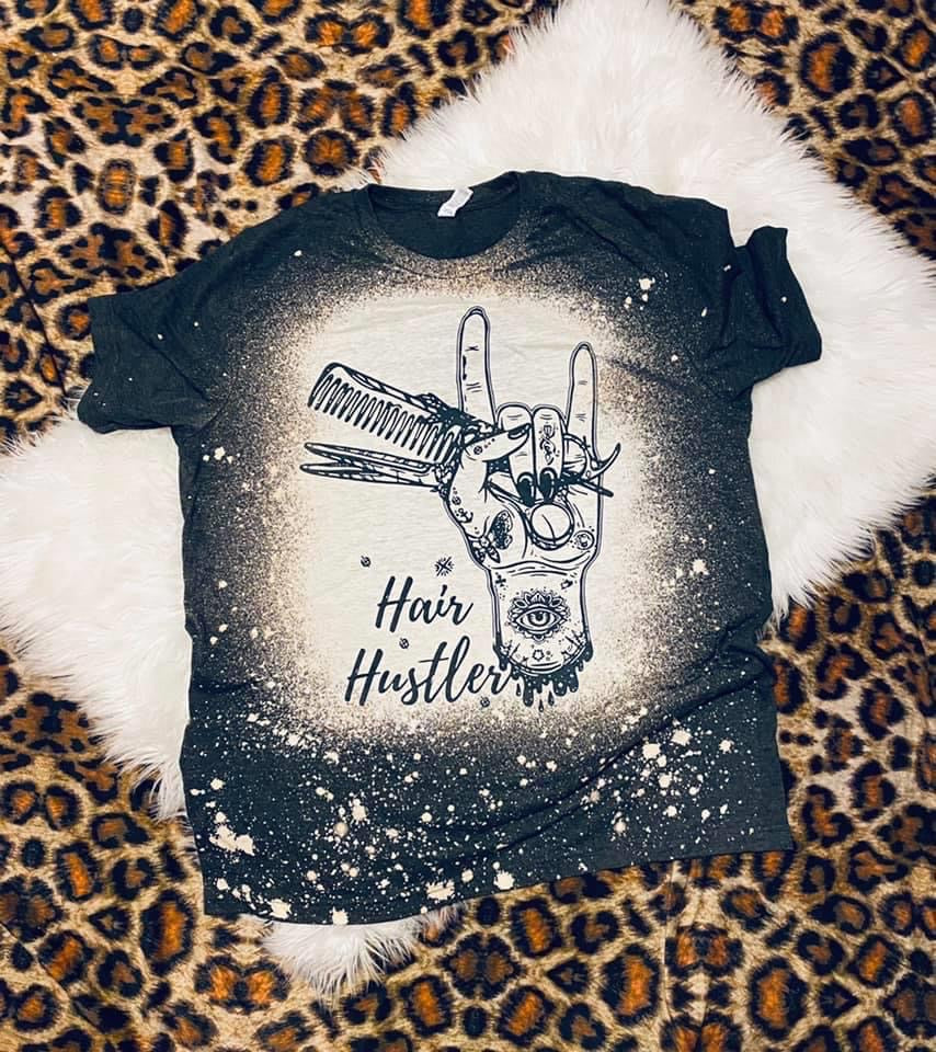 Hair Hustler Bleached Tee