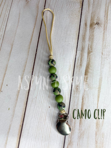 Camo Pacifier Clip