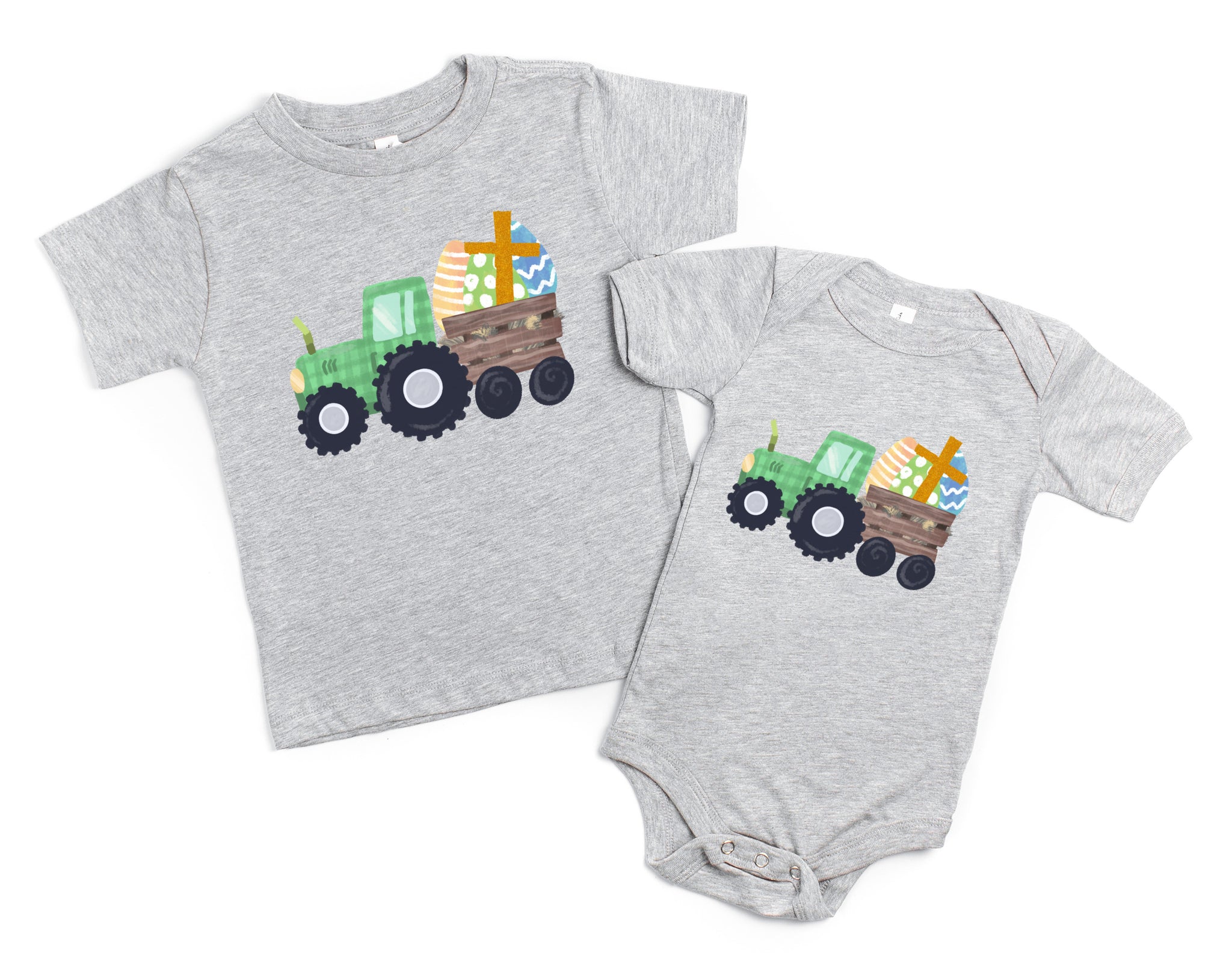 Grey Tractor Cross Tee