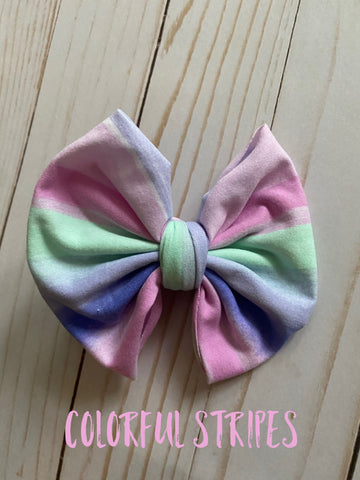 Colorful Stripes Bow