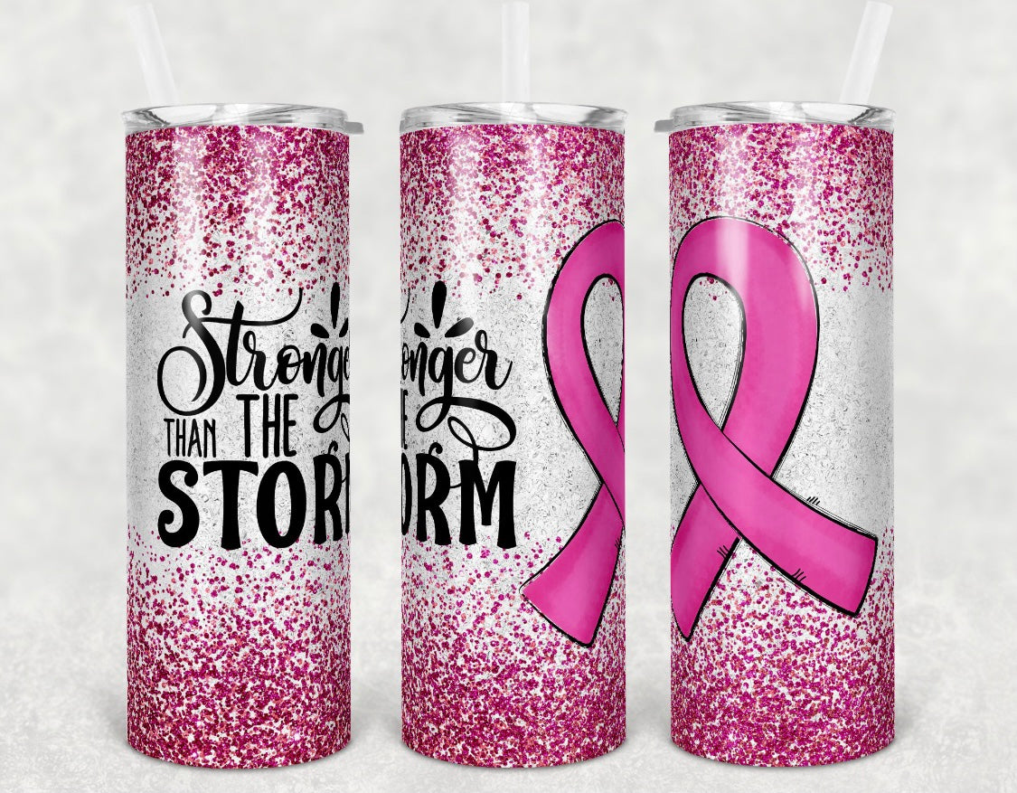 Stronger Than The Storm Skinny Tumbler