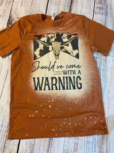 Warning Bleached Tee